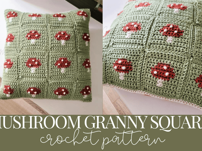 Mushroom Granny Square Crochet Pattern