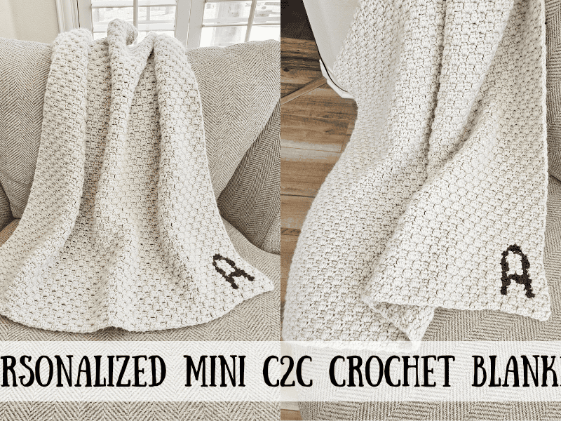 Personalized Mini C2C Crochet Blanket